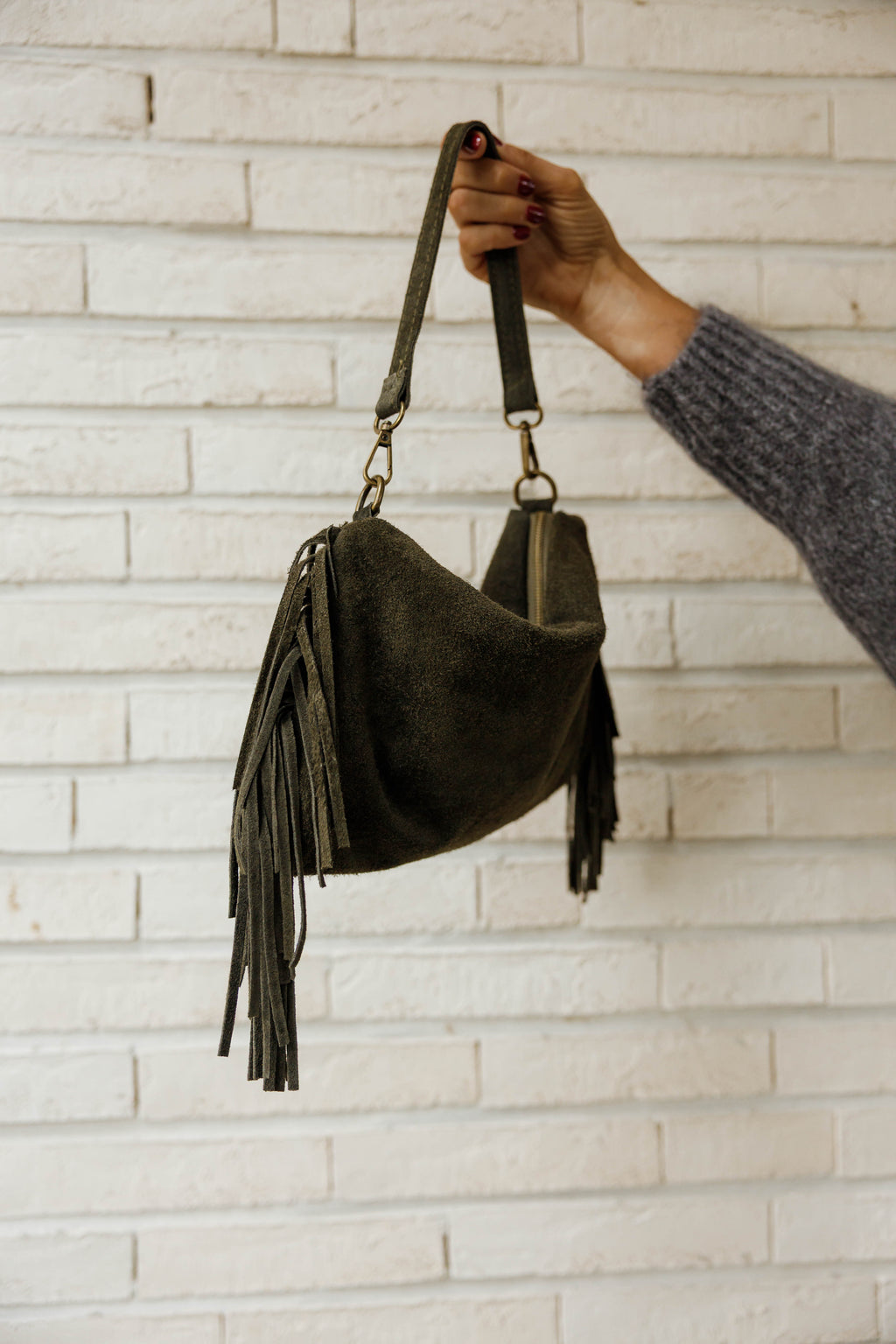 Sac Kasia - kaki à franges