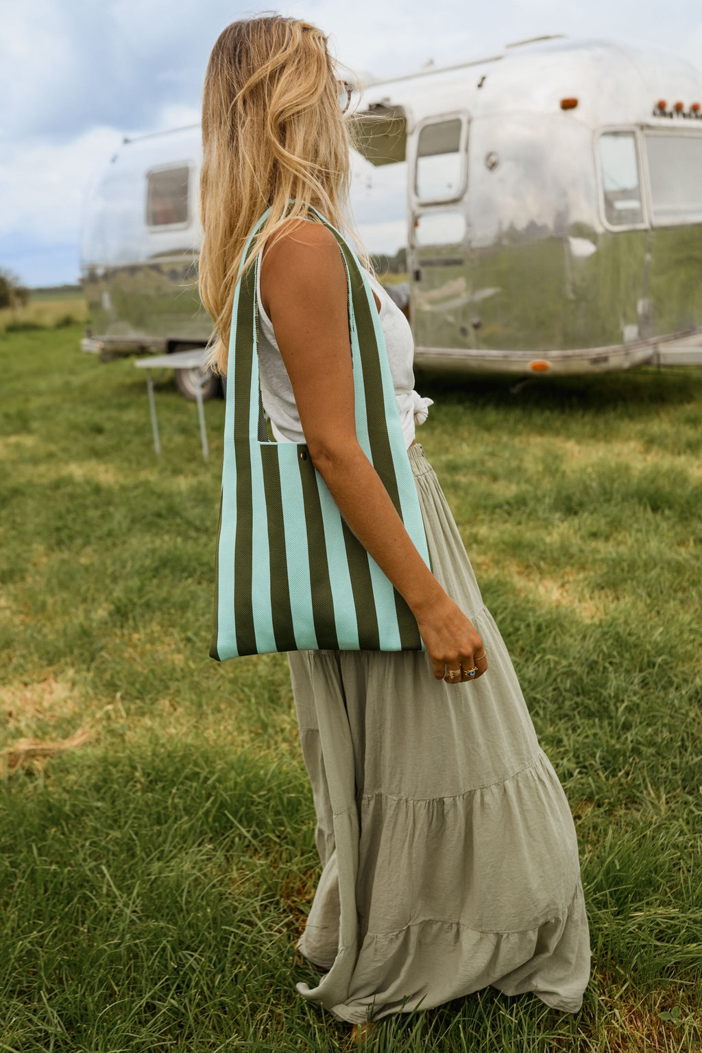 Sac Mael - bleu à rayures kaki