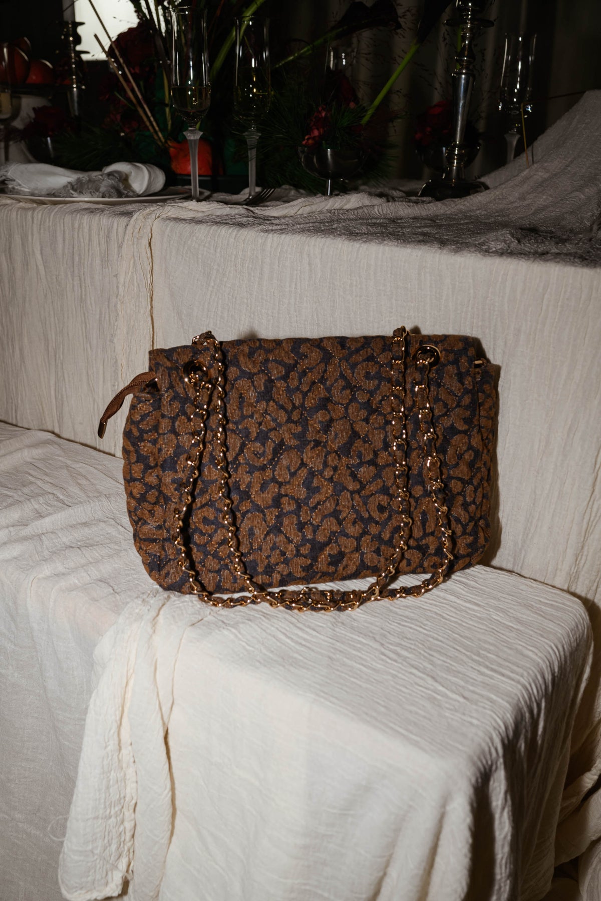 Sac Meva - brun à motifs léopard