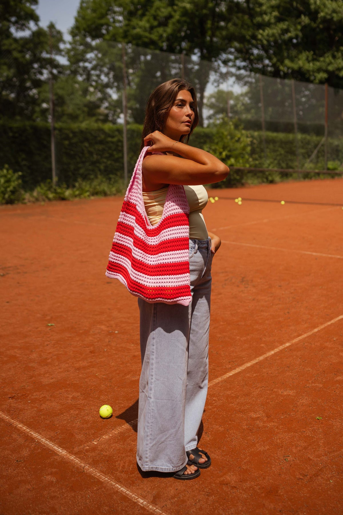 Sac Sary - rose et rouge