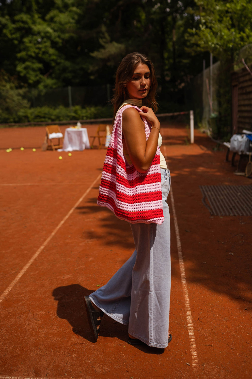 Sac Sary - rose et rouge