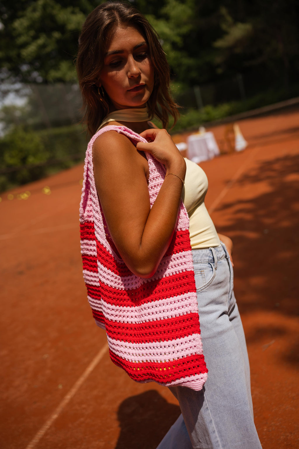 Sac Sary - rose et rouge