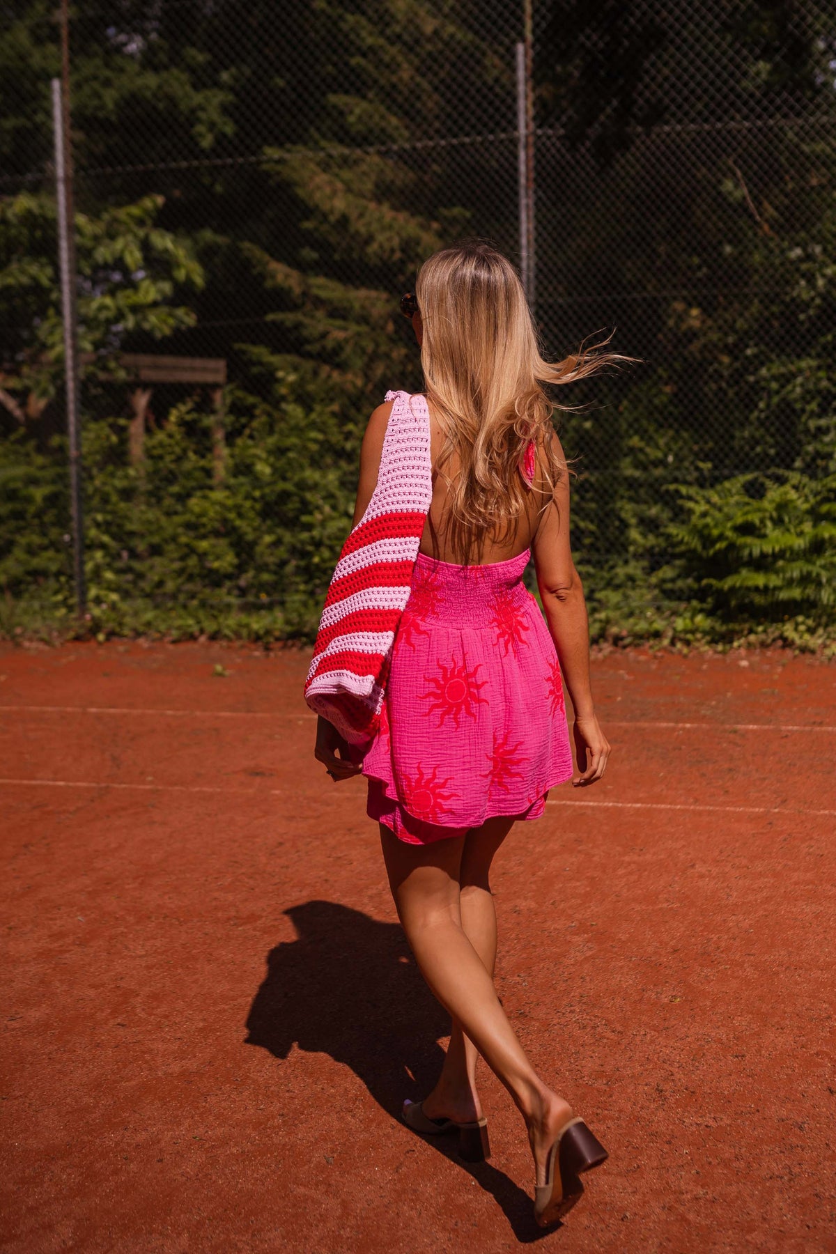 Sac Sary - rose et rouge
