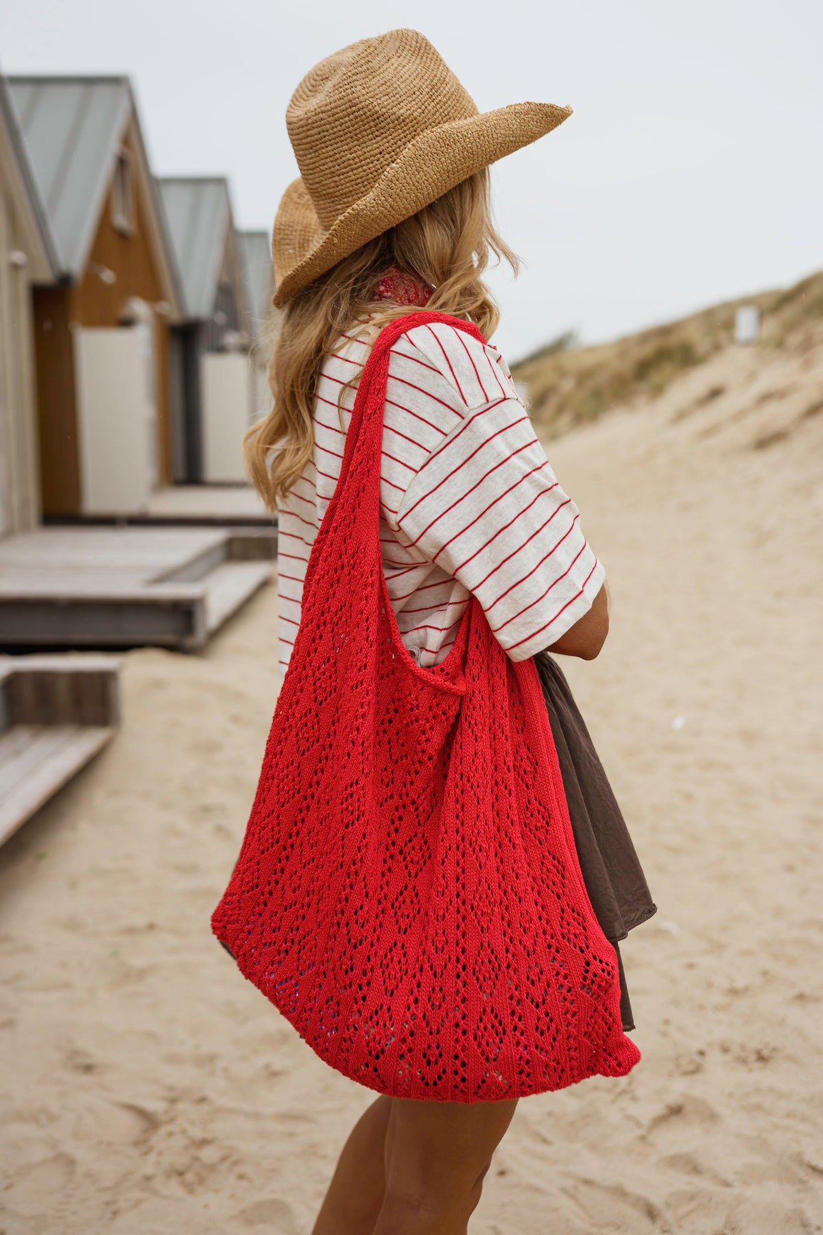 Sac Summer - corail en maille