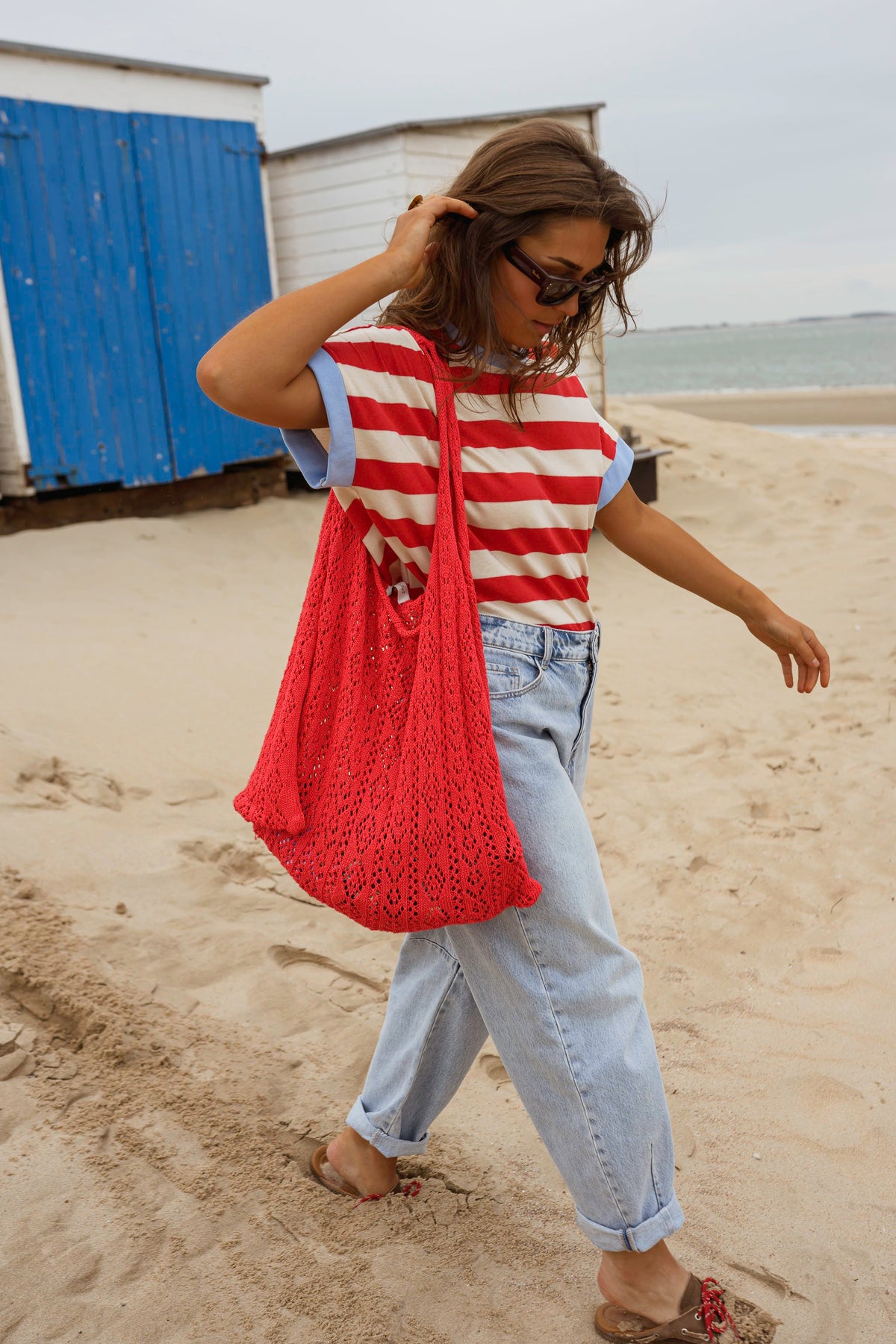 Sac Summer - corail en maille
