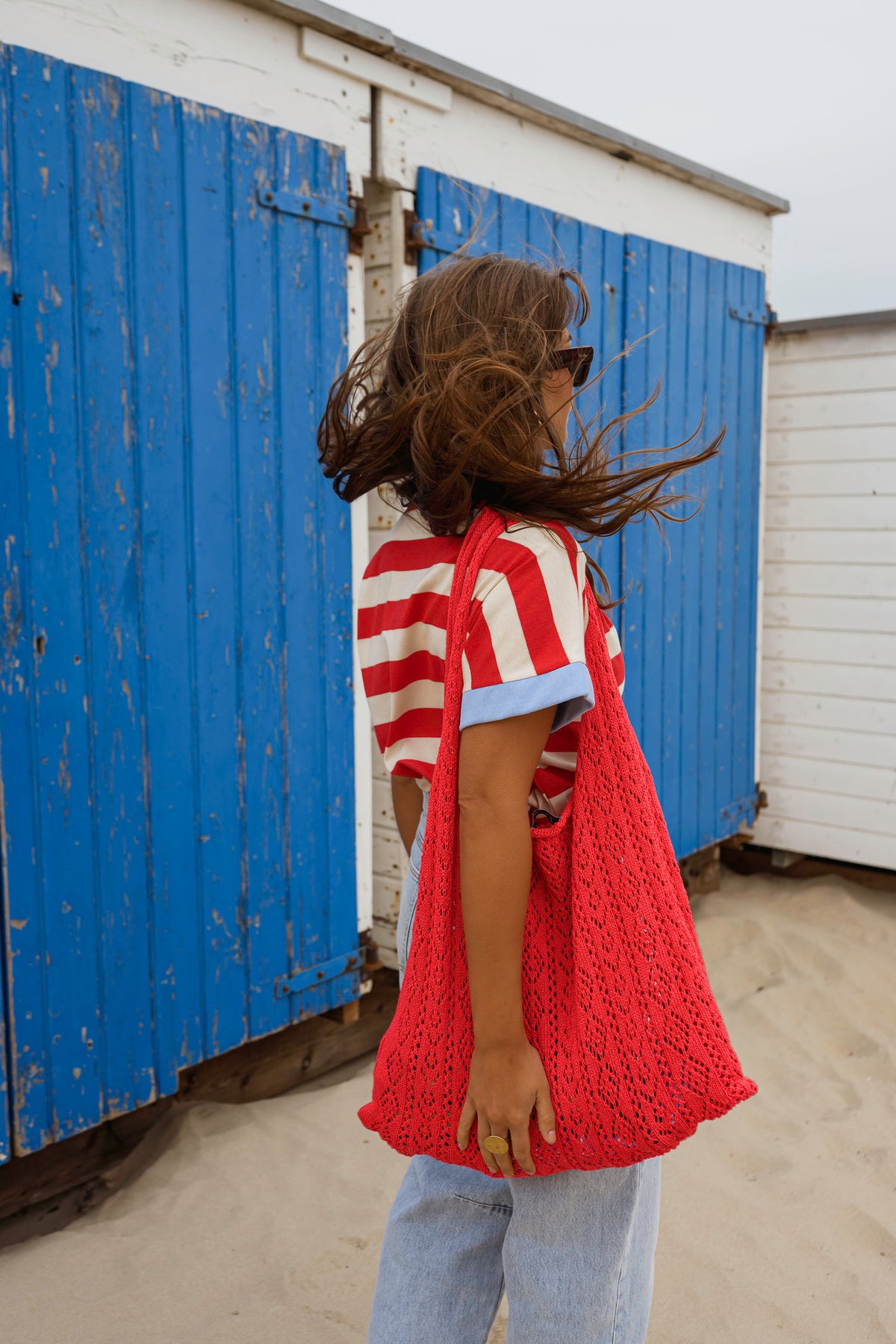 Sac Summer - corail en maille
