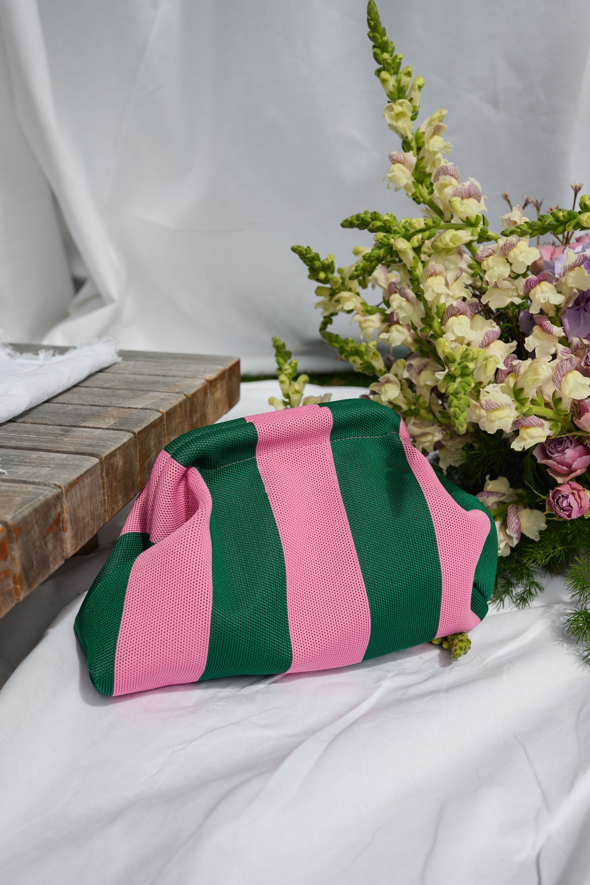 Sac Arabella - vert à lignes