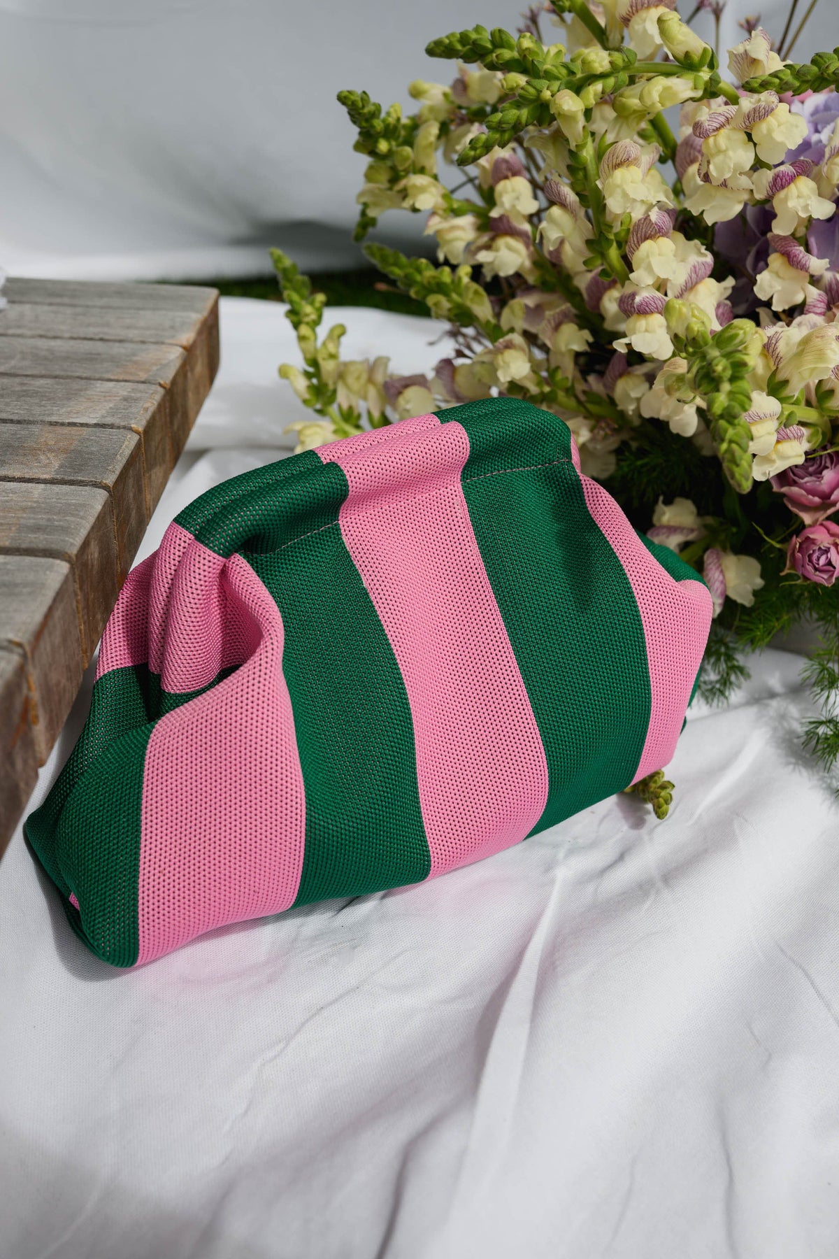 Sac Arabella - vert à lignes