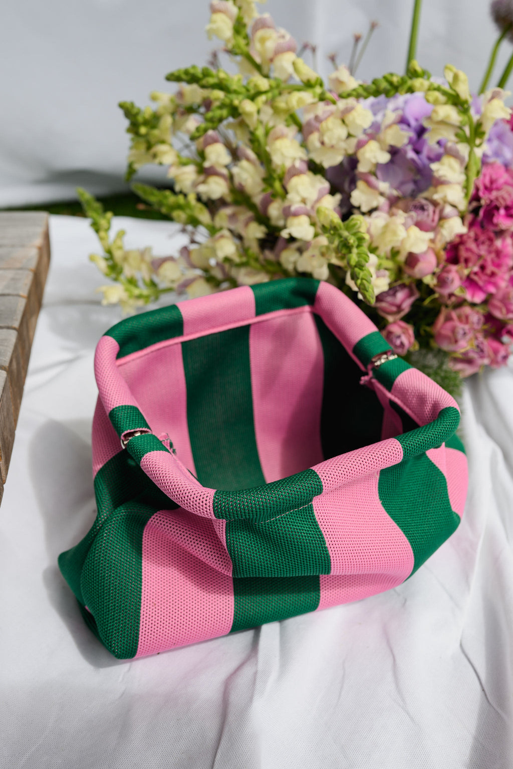 Sac Arabella - vert à lignes