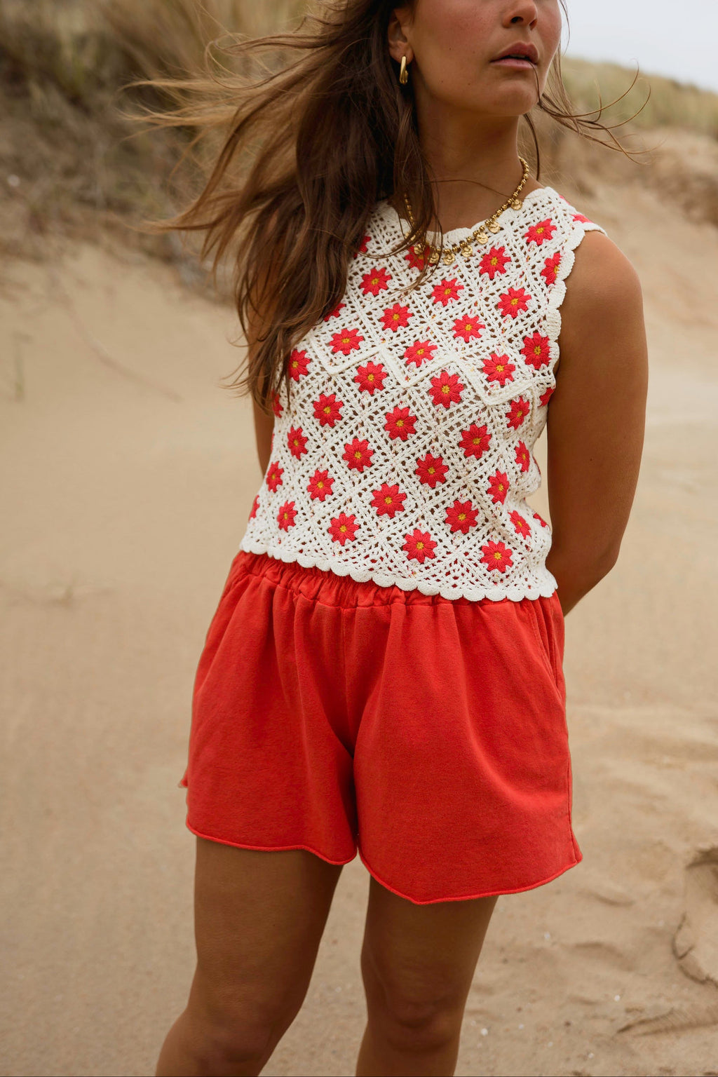 Short Issa - rouge en coton