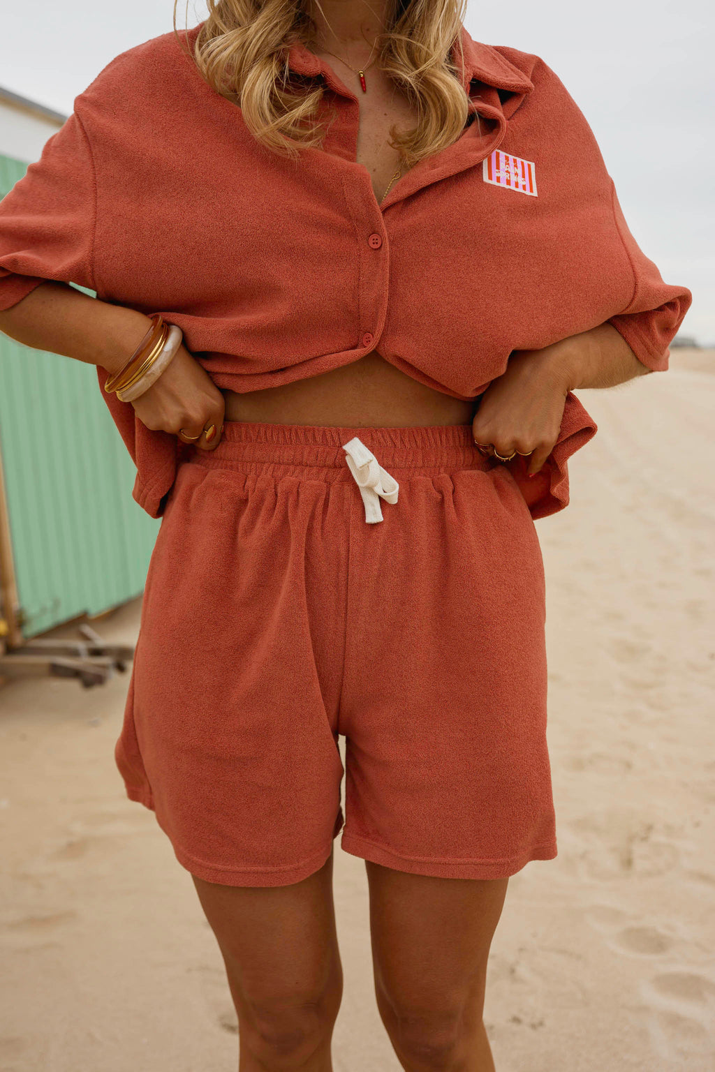 Short Rigo - terracotta en éponge