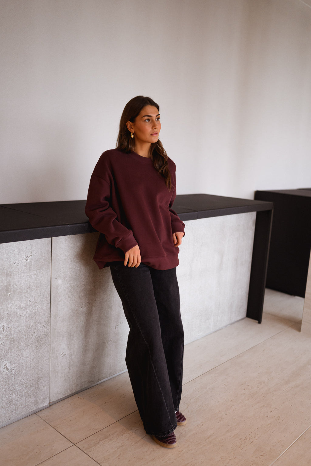 Sweat Monta  - bordeaux