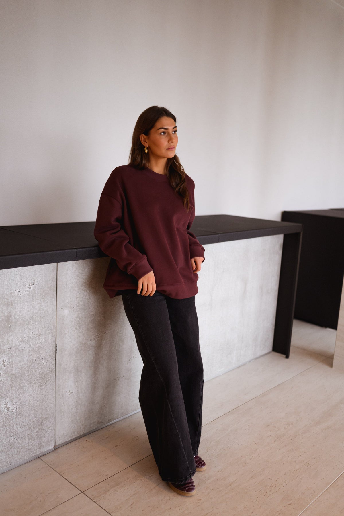 Sweat Monta  - bordeaux