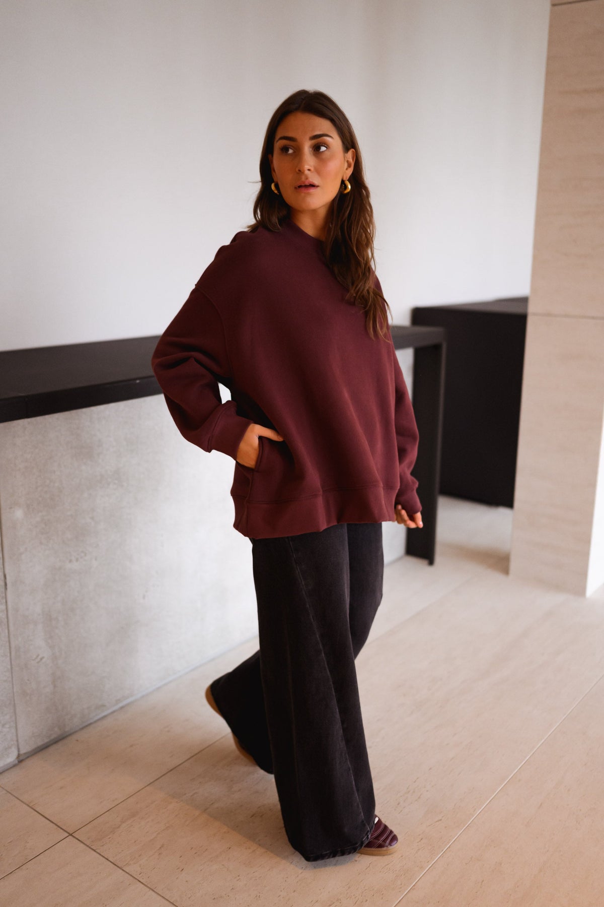 Sweat Monta  - bordeaux