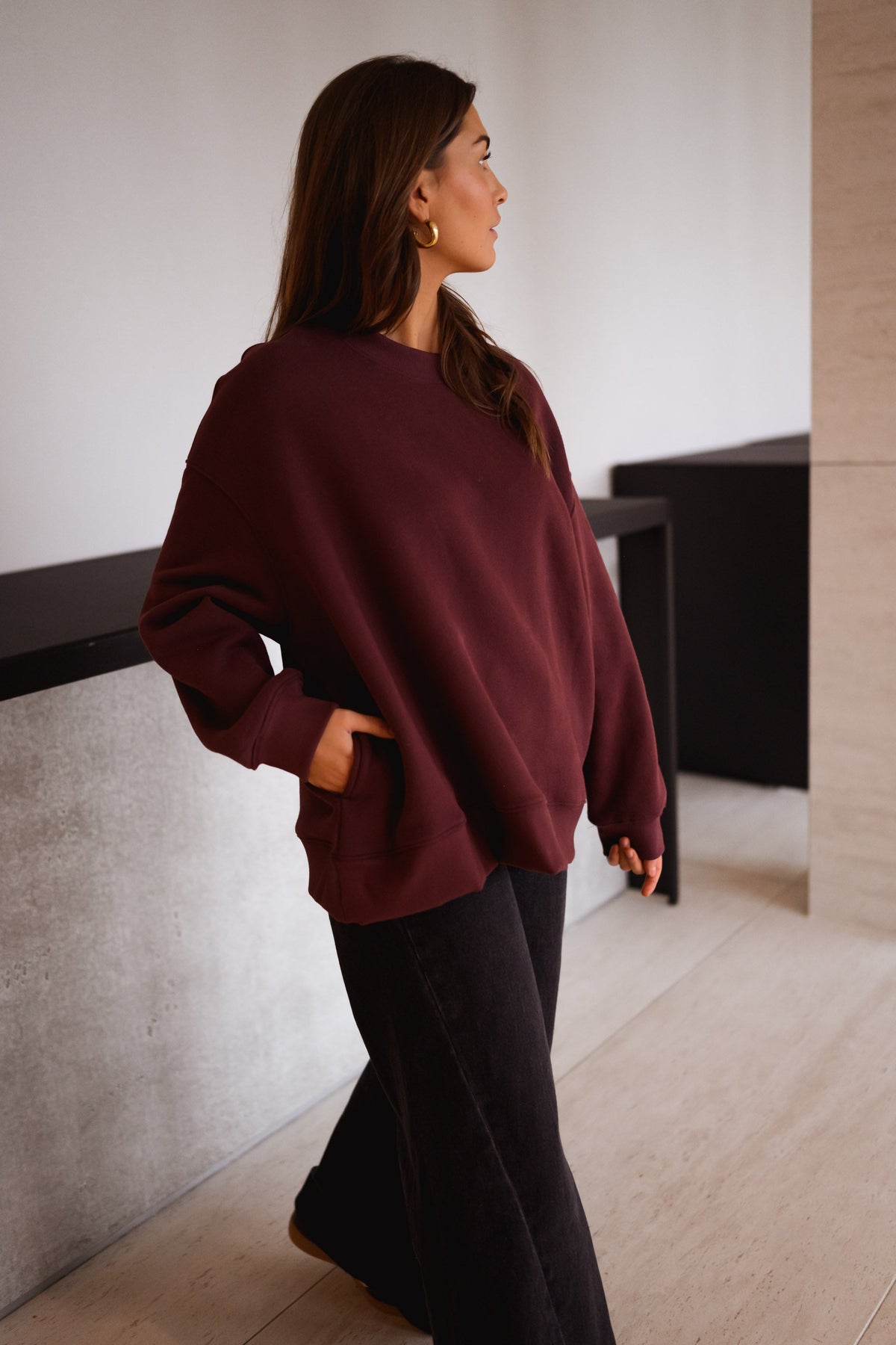 Sweat Monta  - bordeaux