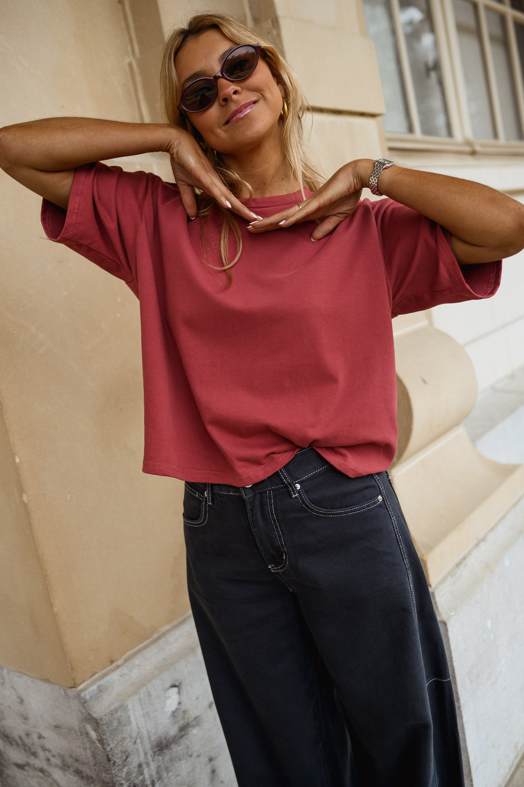T-shirt Avery - bordeaux