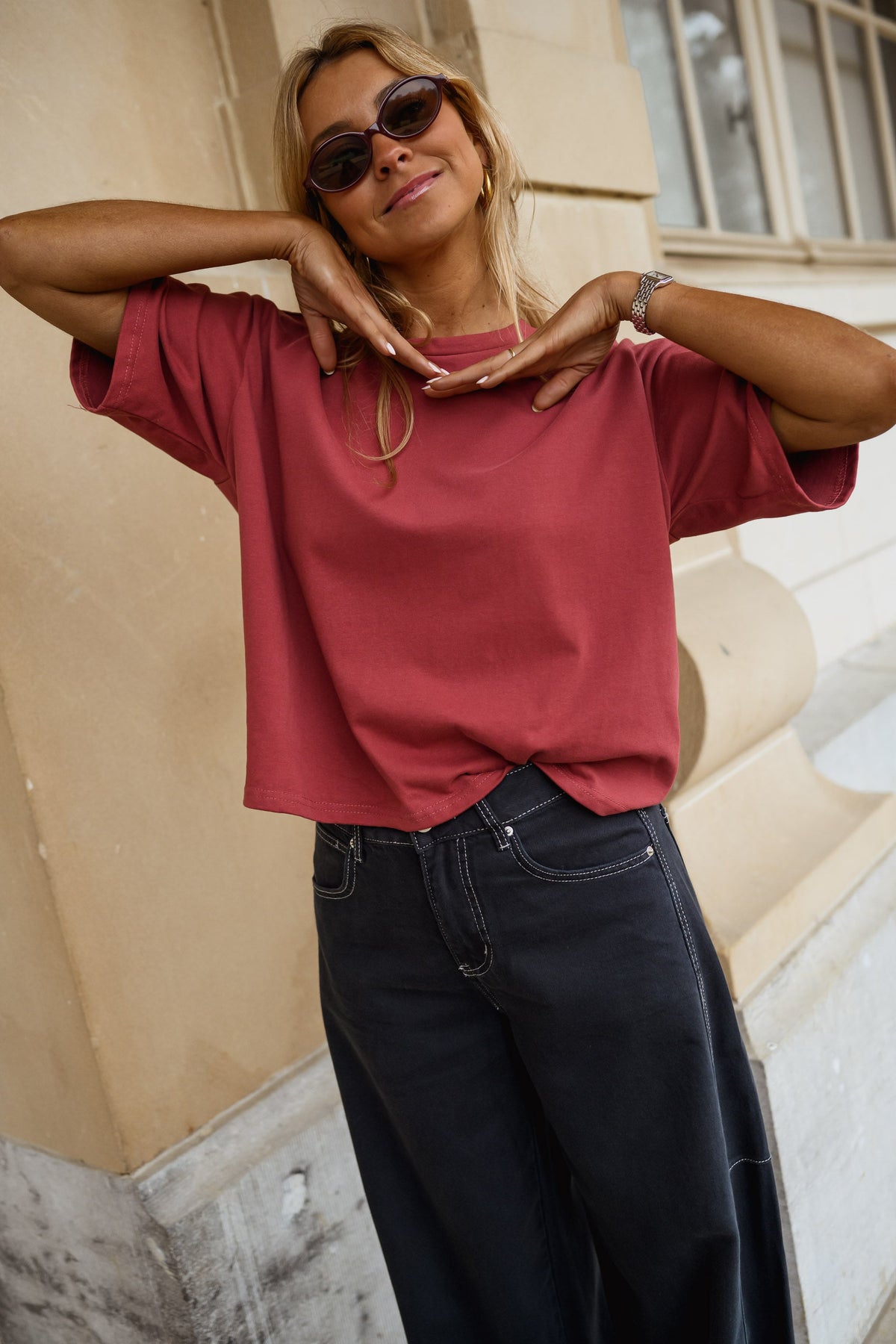 T-shirt Avery - bordeaux