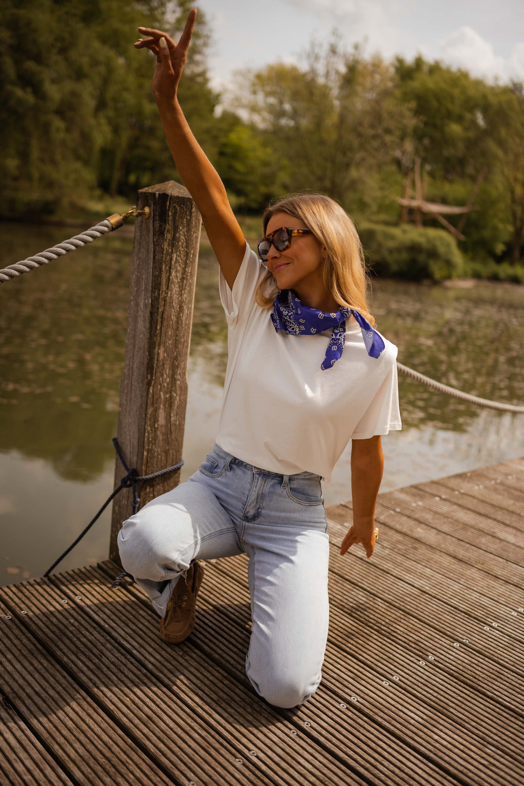 T-shirt Bandana - blanc