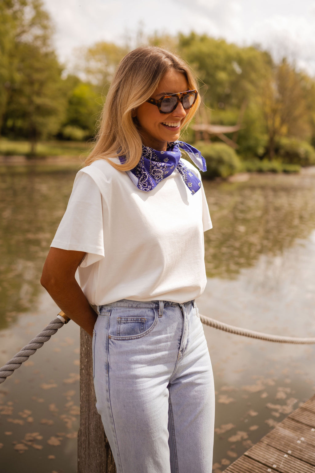 T-shirt Bandana - blanc