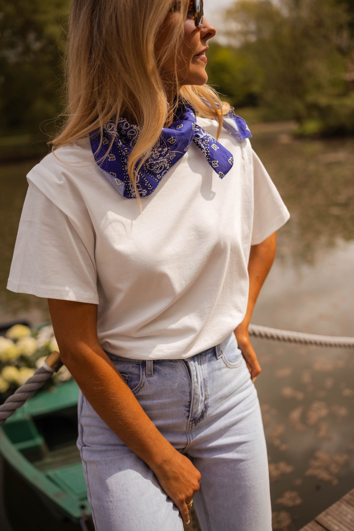 T-shirt Bandana - blanc