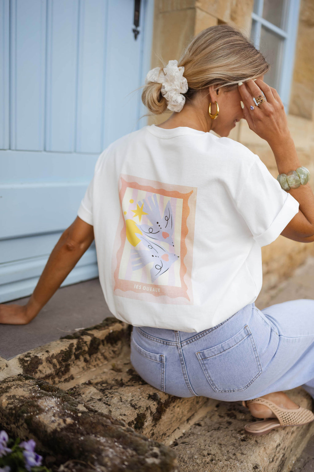 T-shirt Bird - écru