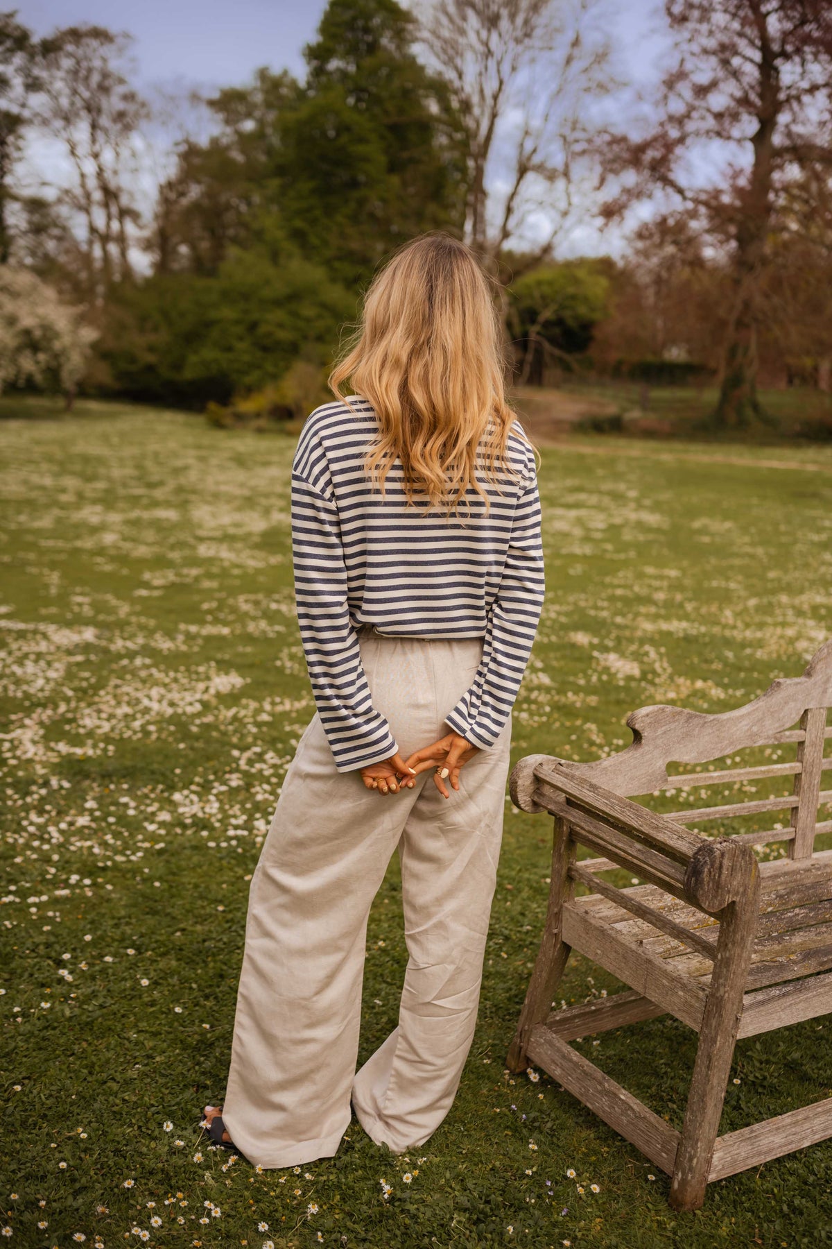 Pantalon Romuald - beige en lin