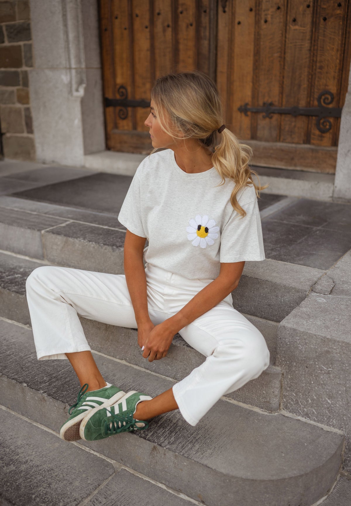 T-shirt Daisy - gris