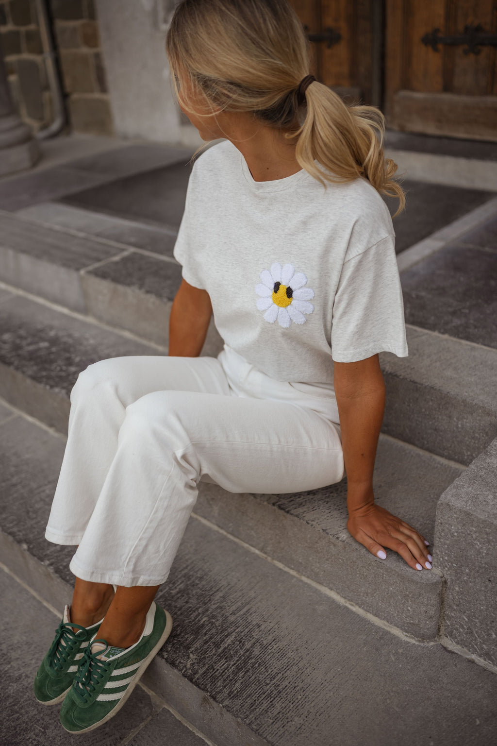 T-shirt Daisy - gris