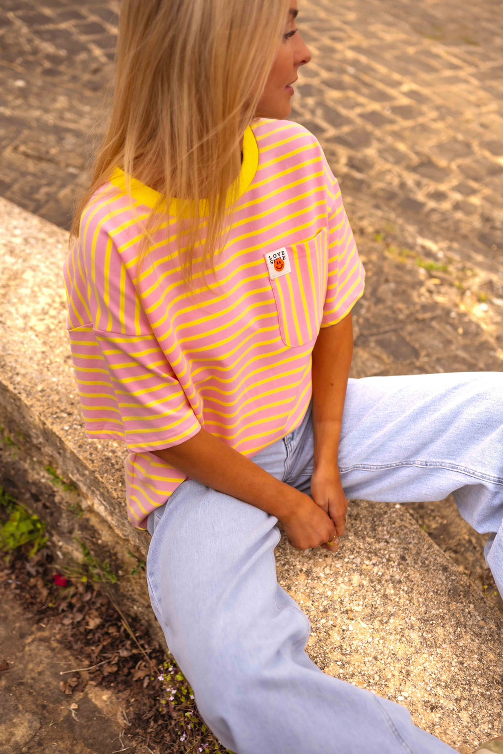 T-shirt Haly - jaune et rose