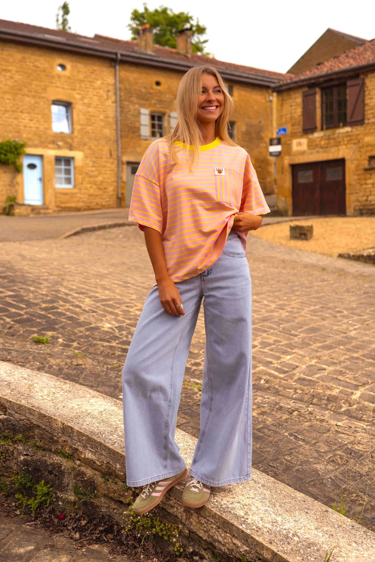 T-shirt Haly - jaune et rose