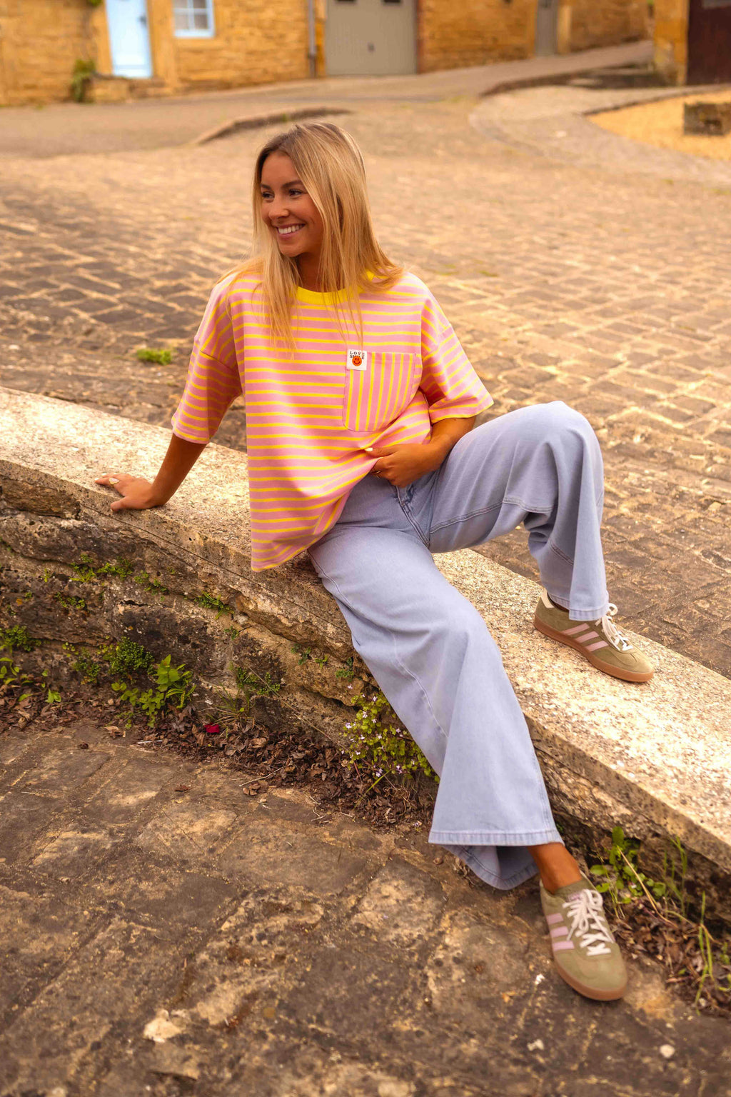 T-shirt Haly - jaune et rose