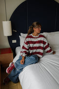 T-shirt Hayley - gris et bordeaux