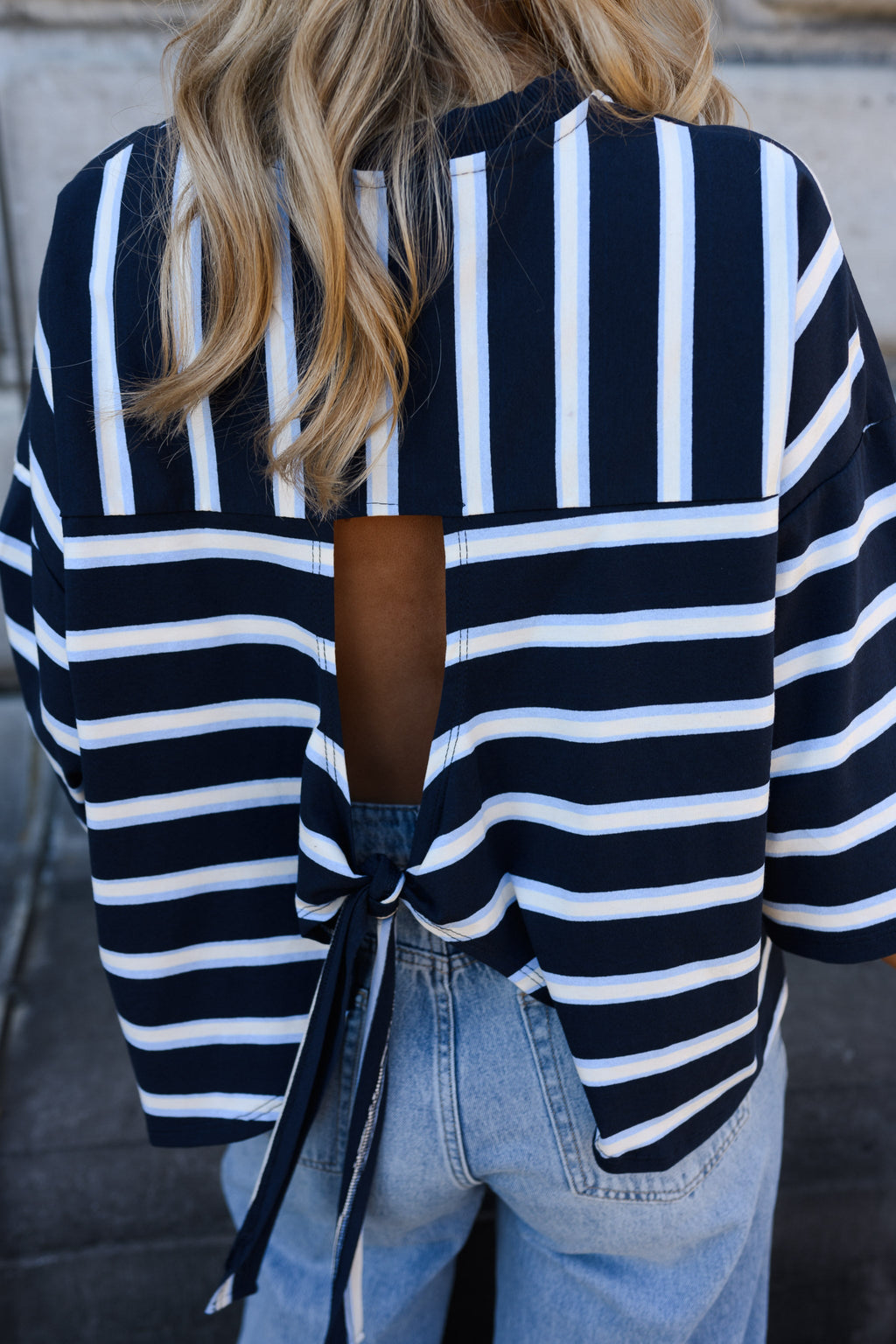 T-shirt Isora - bleu à lignes