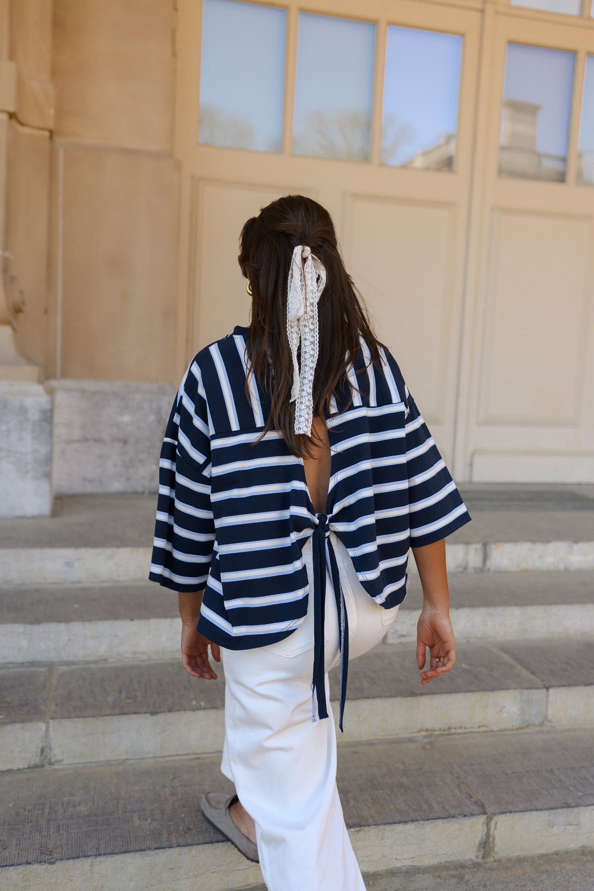 T-shirt Isora - bleu à lignes