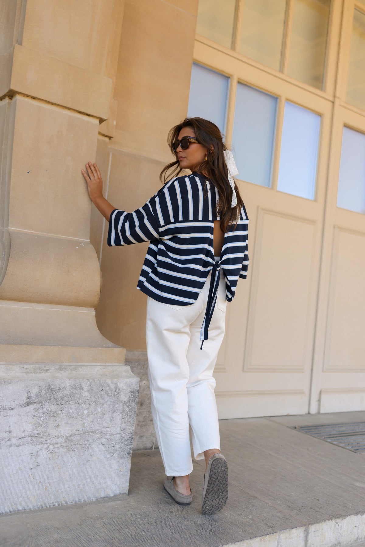 T-shirt Isora - bleu à lignes