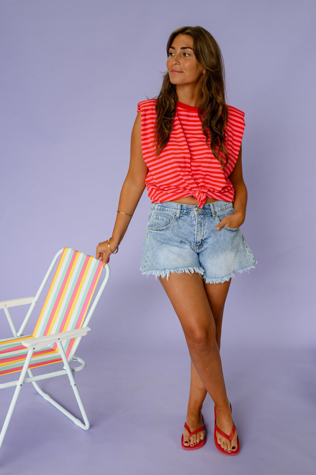 T-shirt Jadou -  rouge et rose