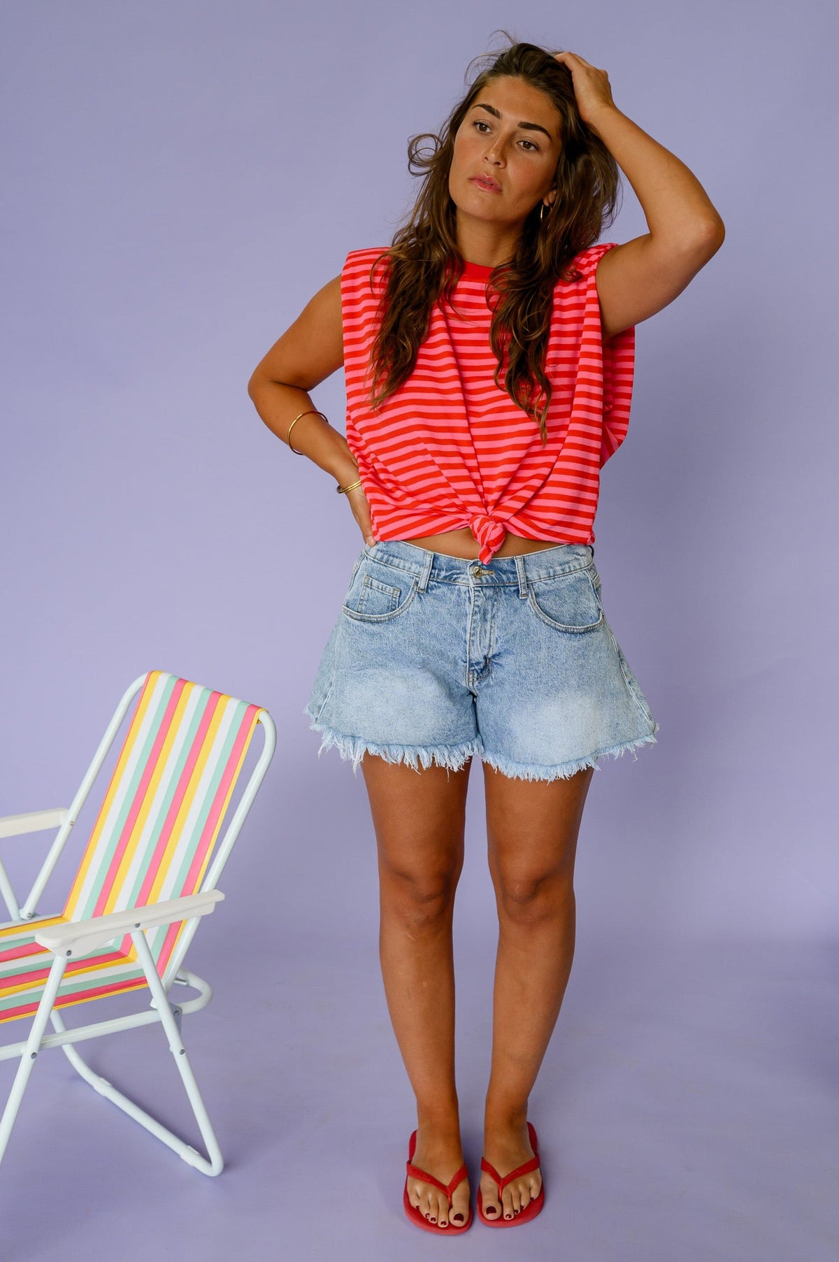 T-shirt Jadou -  rouge et rose