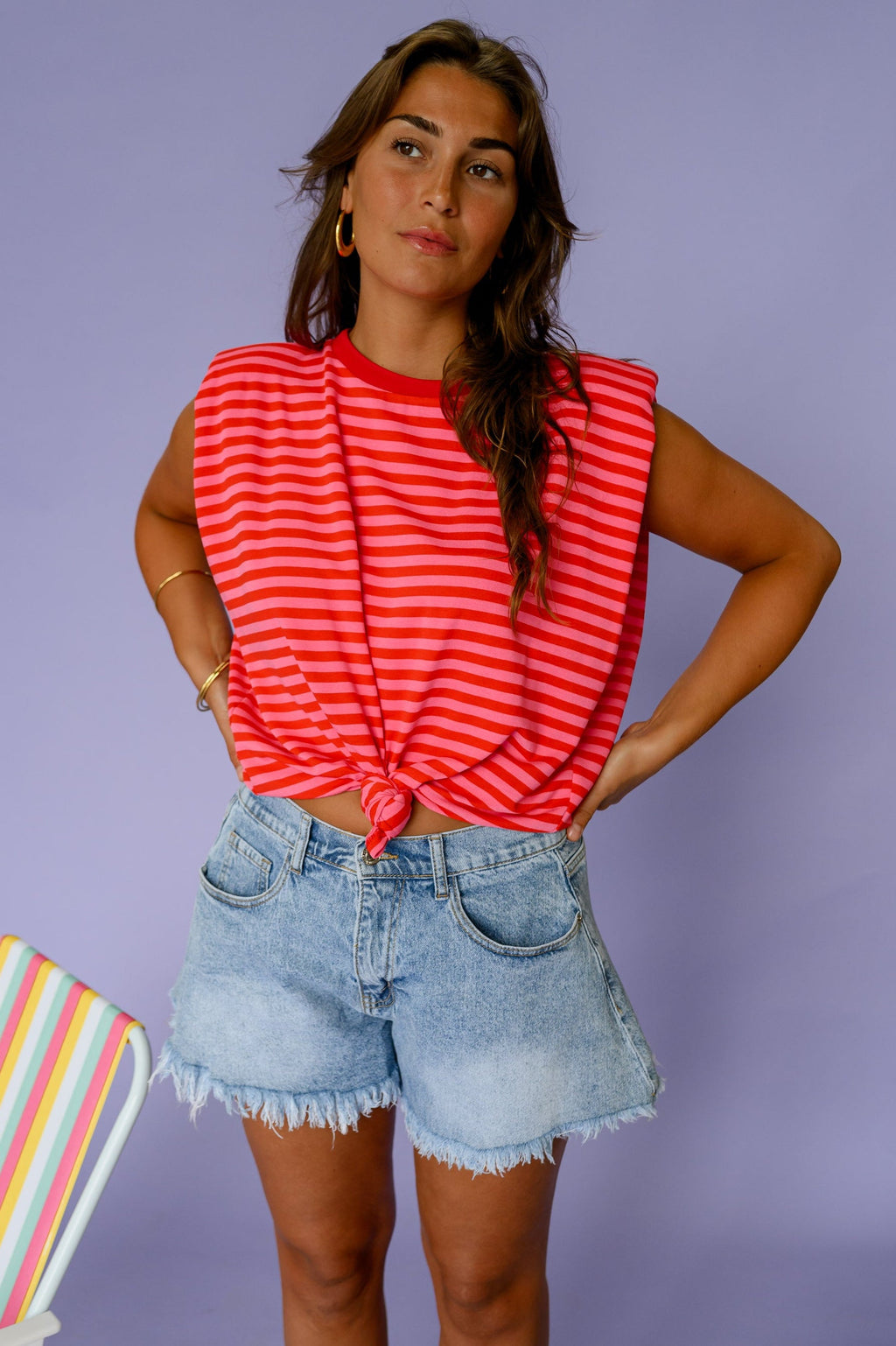 T-shirt Jadou -  rouge et rose