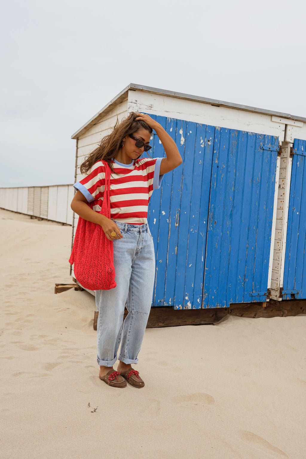 T-shirt Lilian - rouge à lignes