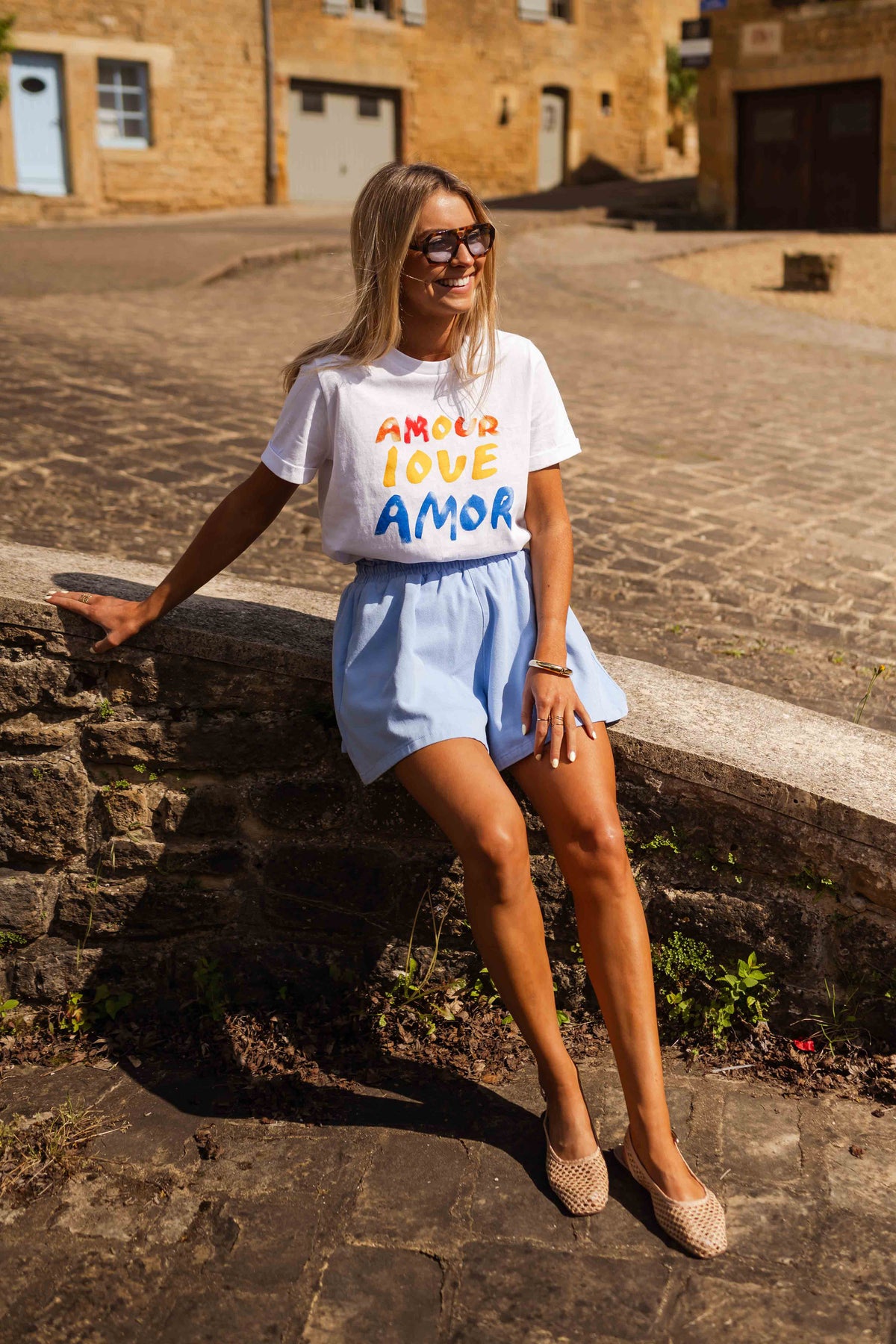 T-shirt Love - écru