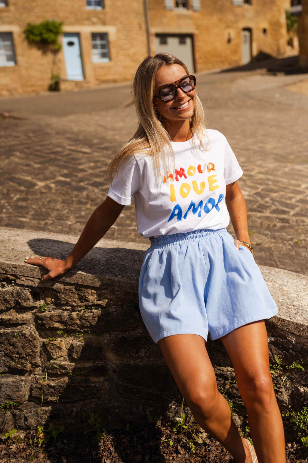 T-shirt Love - écru
