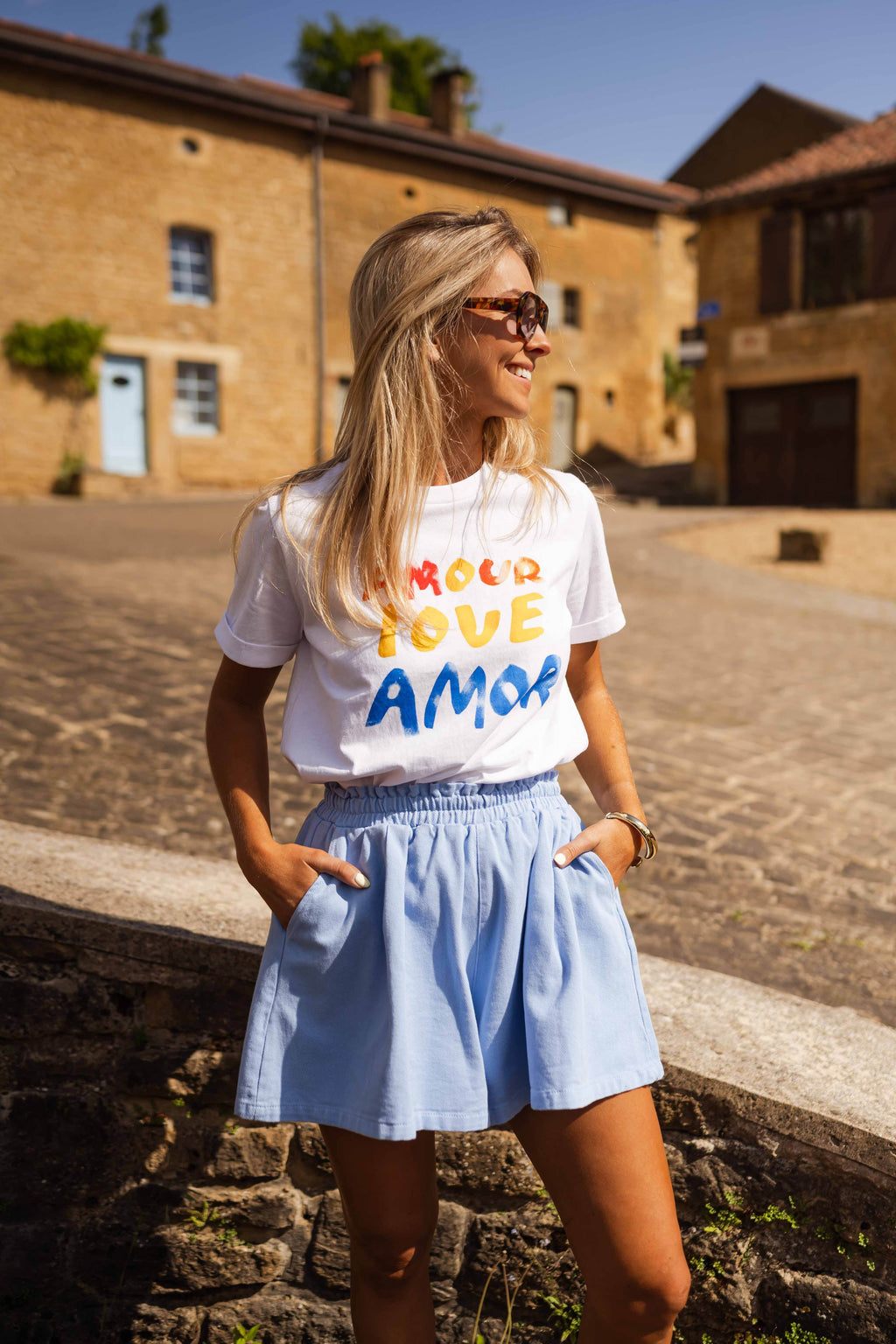 T-shirt Love - écru
