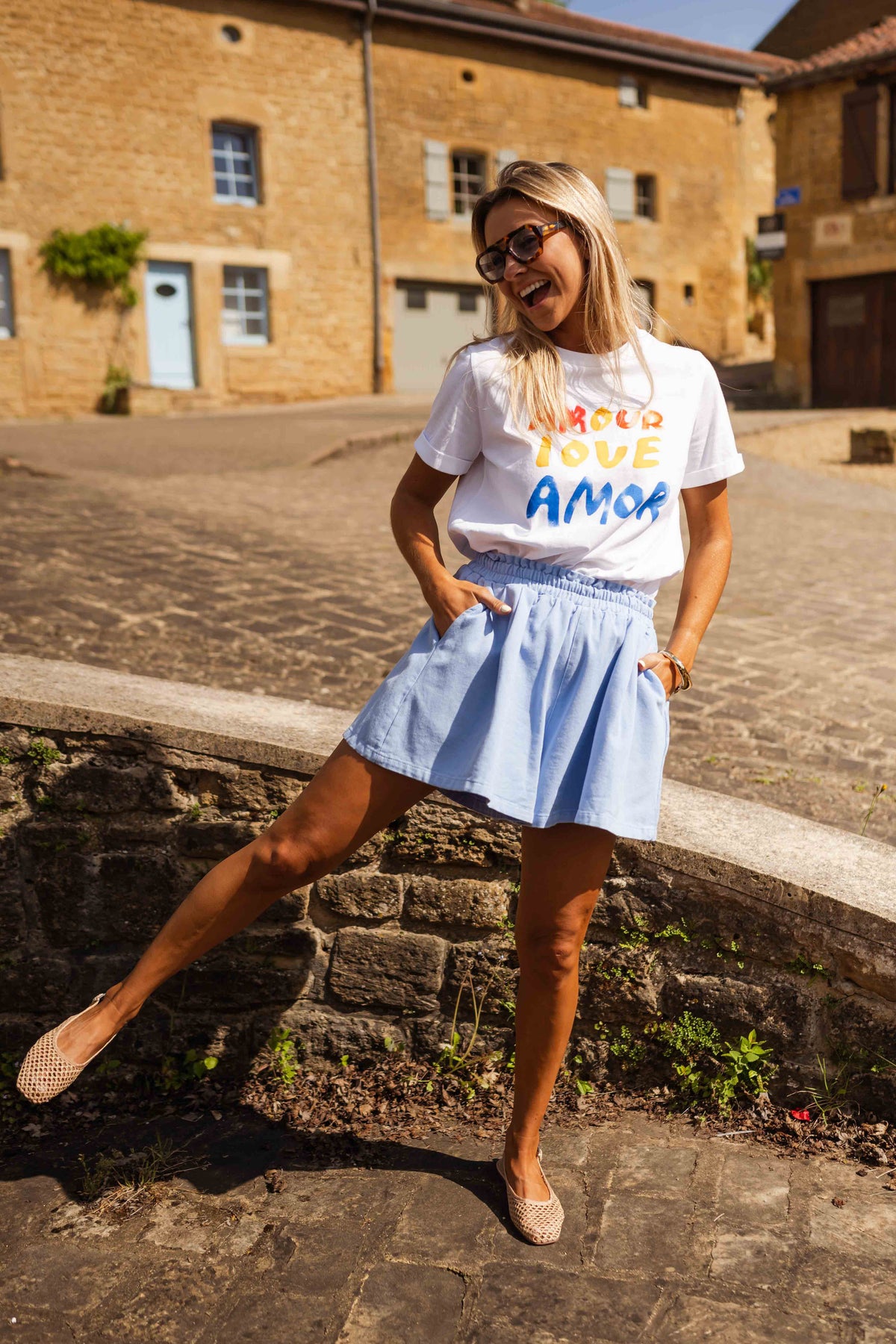 T-shirt Love - écru