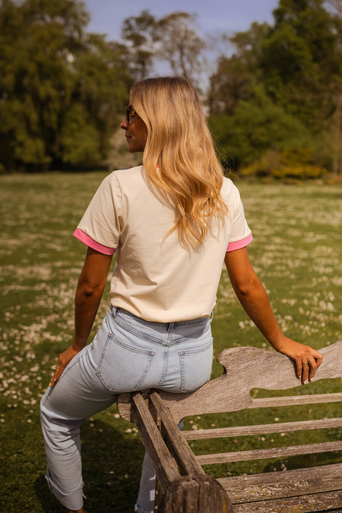T-shirt Nicki - rose et bleu