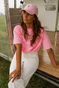 T-shirt Piper - fushia à lignes