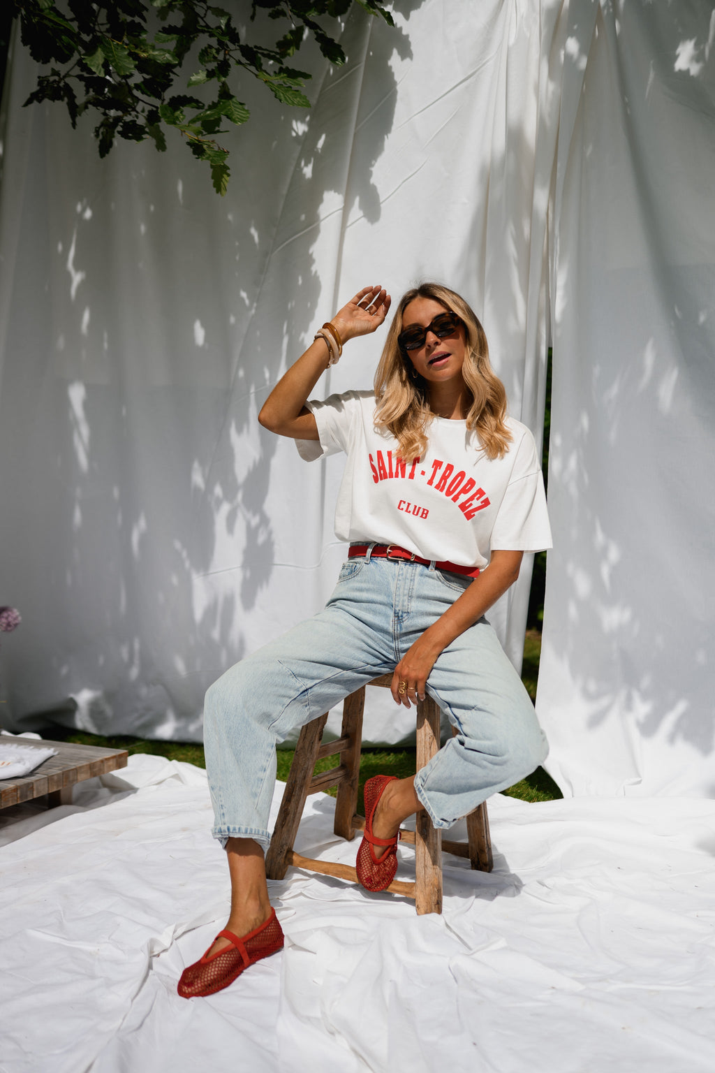 T-shirt Saint Tropez - rouge