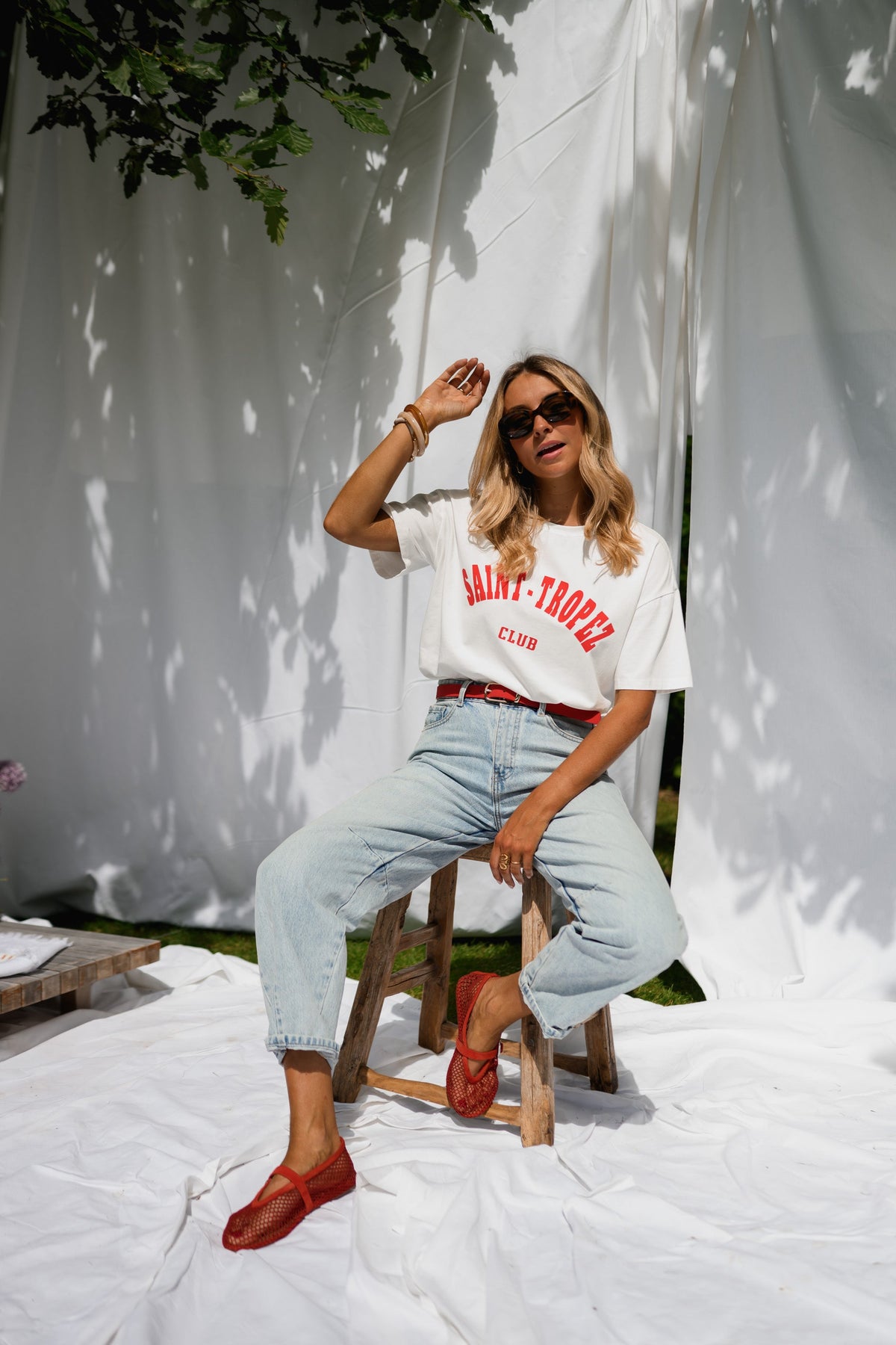 T-shirt Saint Tropez - rouge