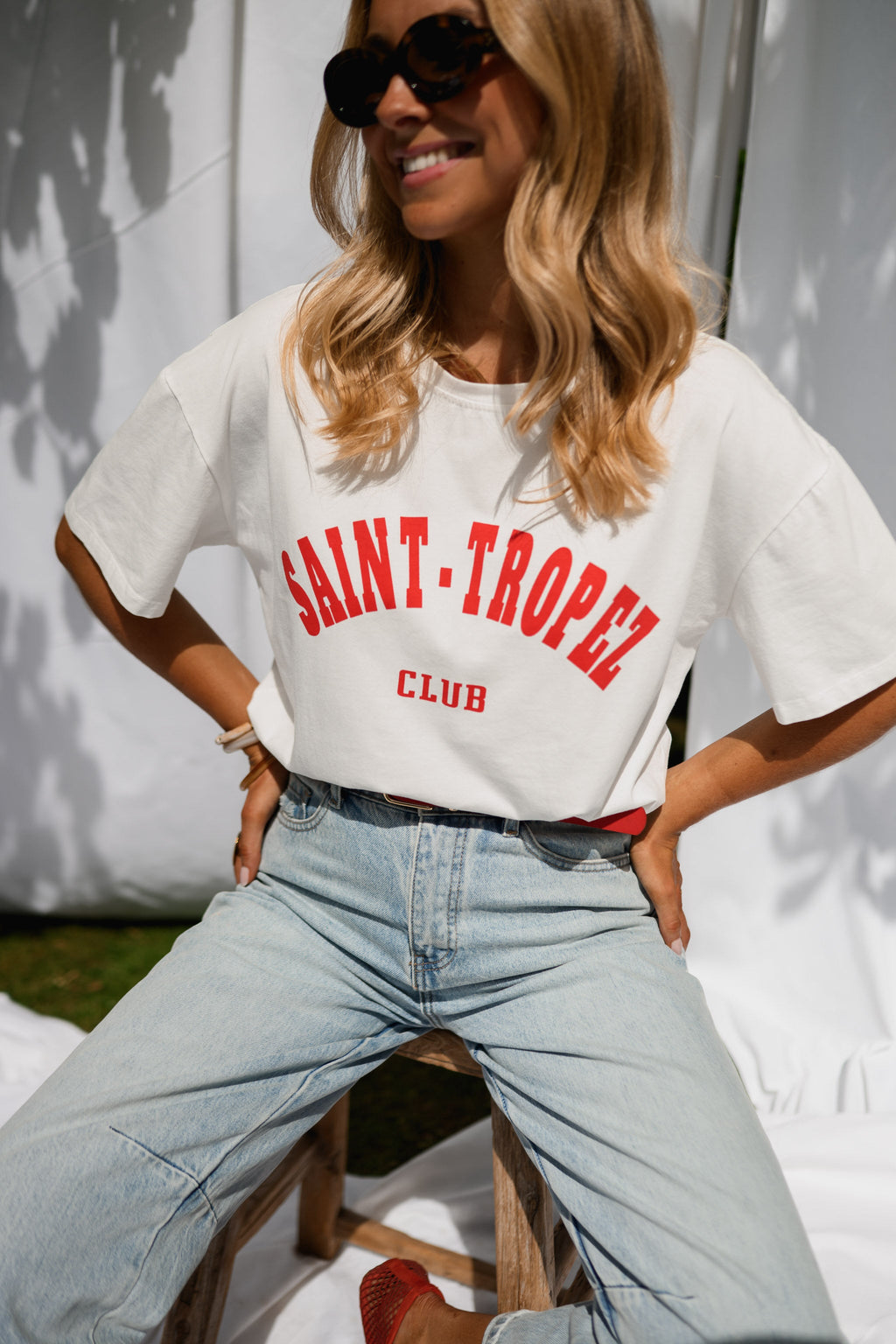 T-shirt Saint Tropez - rouge