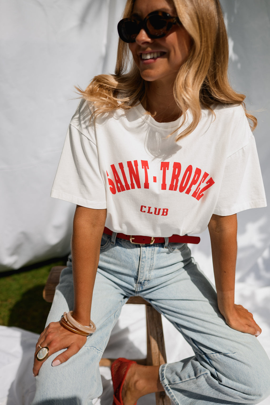 T-shirt Saint Tropez - rouge