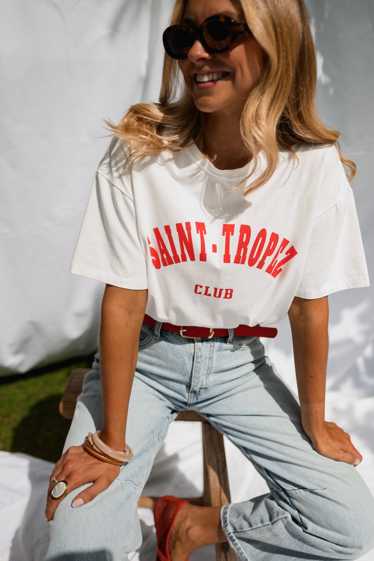 T-shirt Saint Tropez - rouge